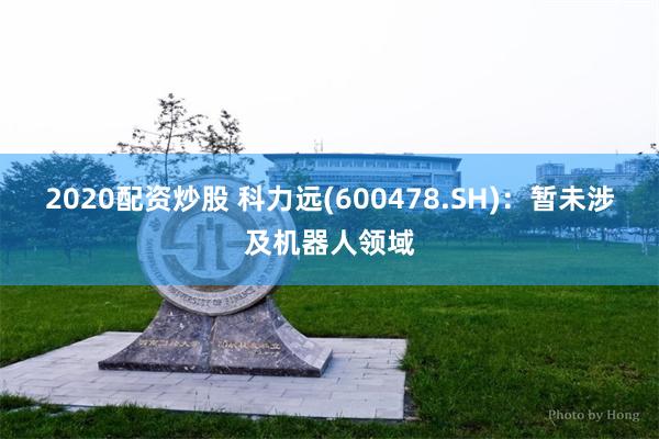 2020配资炒股 科力远(600478.SH)：暂未涉及机器人领域