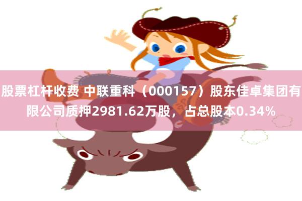 股票杠杆收费 中联重科（000157）股东佳卓集团有限公司质押2981.62万股，占总股本0.34%
