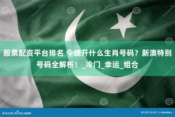 股票配资平台排名 今晚开什么生肖号码？新澳特别号码全解析！_冷门_幸运_组合