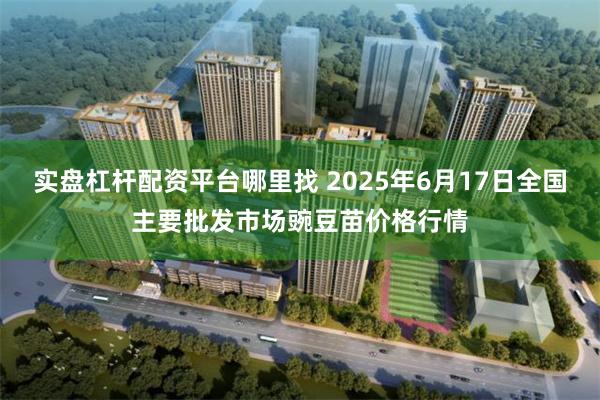 实盘杠杆配资平台哪里找 2025年6月17日全国主要批发市场豌豆苗价格行情