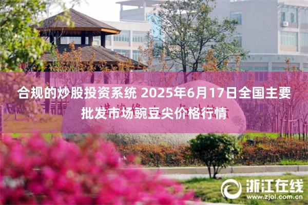 合规的炒股投资系统 2025年6月17日全国主要批发市场豌豆尖价格行情