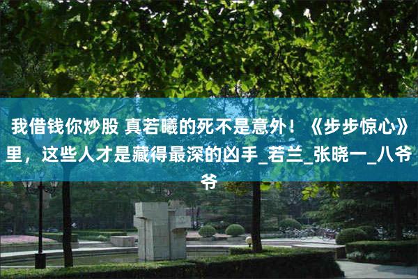 我借钱你炒股 真若曦的死不是意外！《步步惊心》里，这些人才是藏得最深的凶手_若兰_张晓一_八爷
