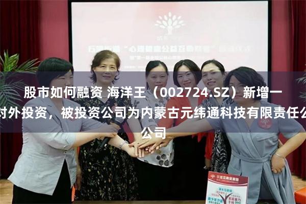 股市如何融资 海洋王（002724.SZ）新增一起对外投资，被投资公司为内蒙古元纬通科技有限责任公司