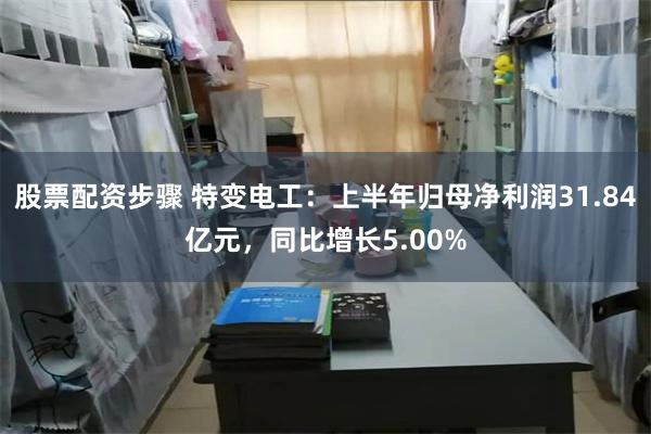 股票配资步骤 特变电工：上半年归母净利润31.84亿元，同比增长5.00%
